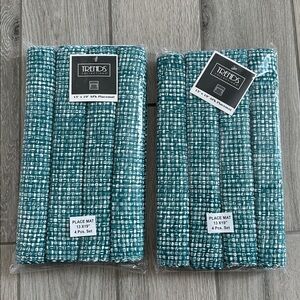 Placemats for Dining, Turquoise, Set of 8 - Brand new, still in the package!